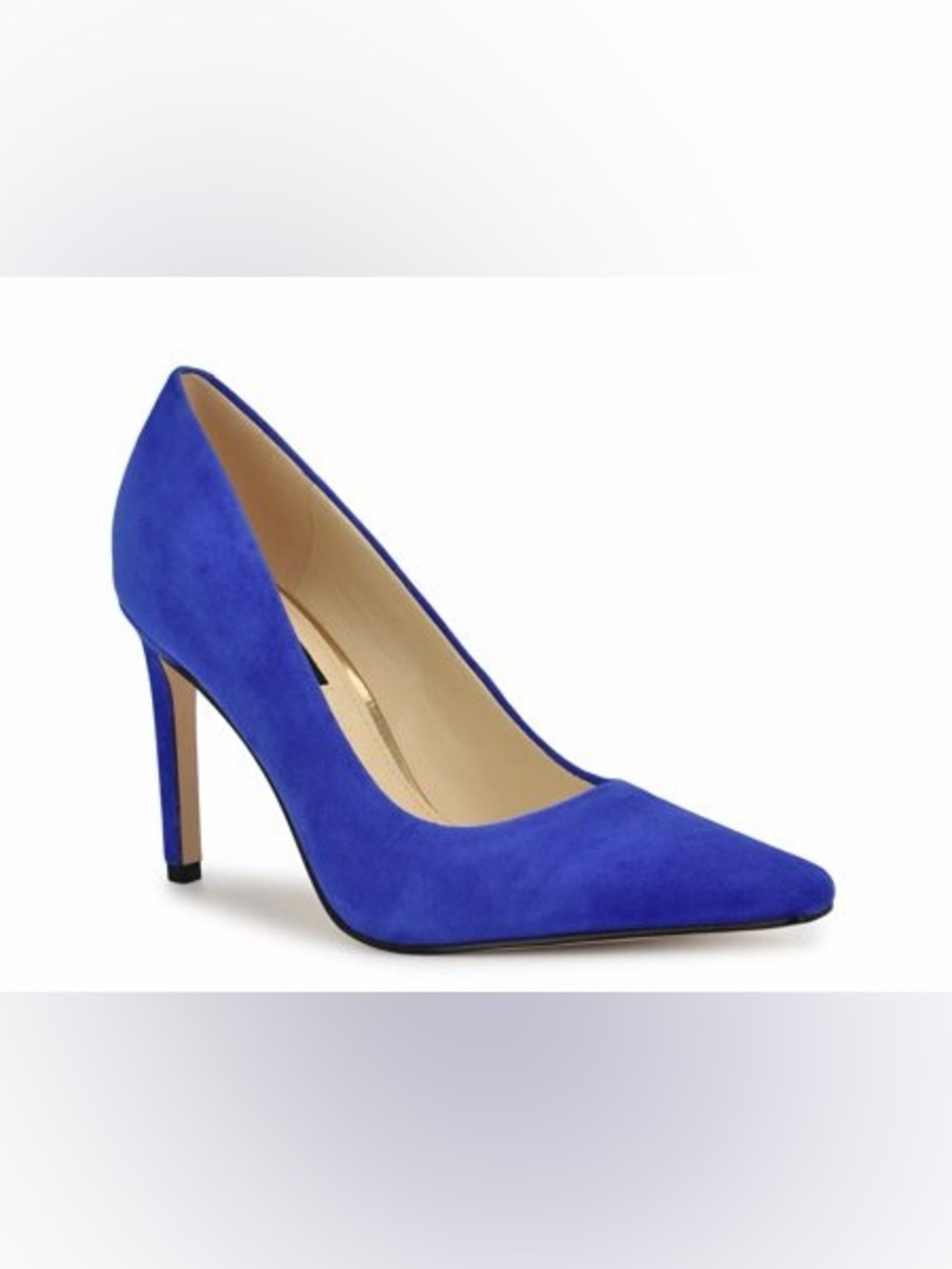 Nine West Oraye Blue Suede Pumps Heels 7.5M Retail $109